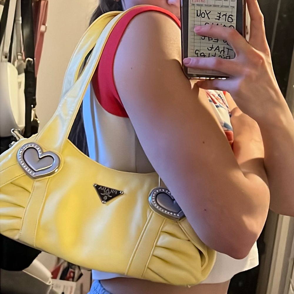 Mini yellow shoulder bag